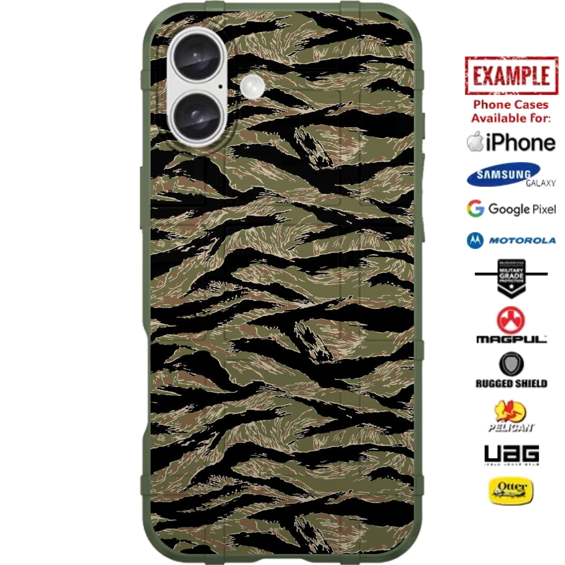 US Tiger Stripe Vietnam Era Camouflage Green or Desert Custom Printed – EGO  Tactical