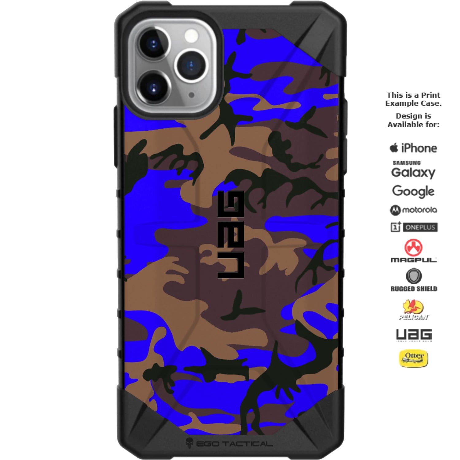 Blue FDE Urban Camouflage Custom Printed Android Apple Phone Case Design