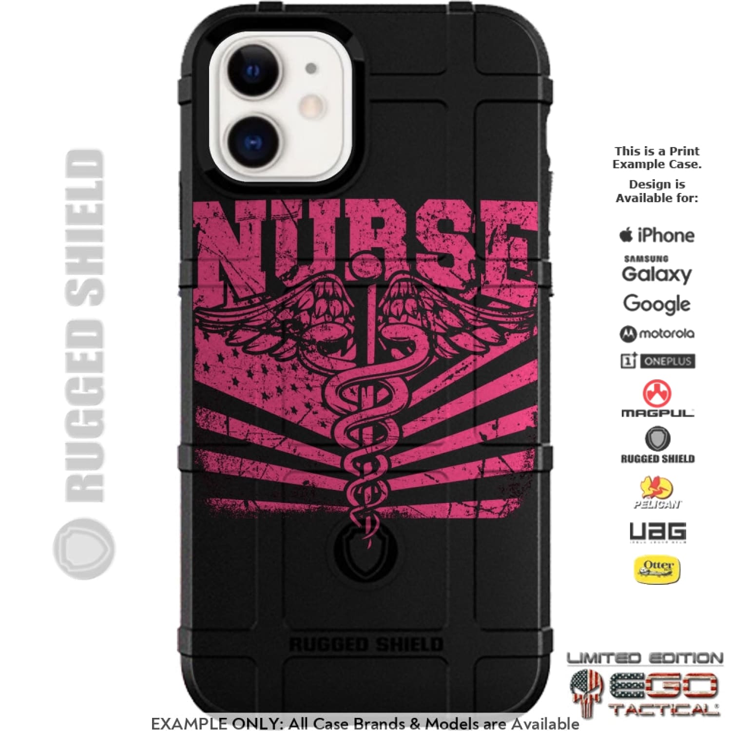 Pink Nurse RN Custom Printed Android Apple Phone Case Design