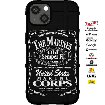 U.S. Marine Corps Old Semper Fi Brand Logo Custom Printed Case Design for Apple, Samsung, Google & Motorola Phone Models