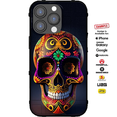 Dia de Los Muertos Sugar Skull Special Edition 2023 Custom Printed Case Design for Apple, Samsung, Google & Motorola Phone Models