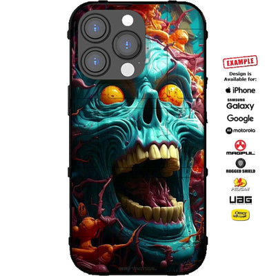 Screaming Madman Skull Custom Printed Case Design for Apple, Samsung, Google & Motorola Phone Models