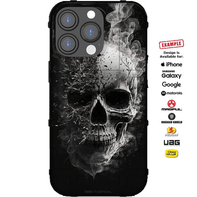 Smoking Tree Bush Skull Custom Printed Case Design for Apple, Samsung, Google & Motorola Phone Models