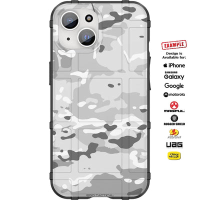 Multicam Alpine Snow Uniform Camouflage Custom Printed Case Design for Apple, Samsung, Google & Motorola Phone Models