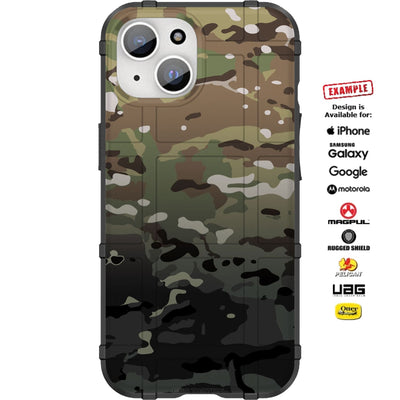 Multicam OCP Scorpion fade to Multicam Black Camouflage Custom Printed Case Design for Apple, Samsung, Google & Motorola Phone Models