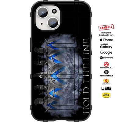 Hold The Line Spartans Thin Blue Line Police Custom Printed Case Design for Apple, Samsung, Google & Motorola Phone Models