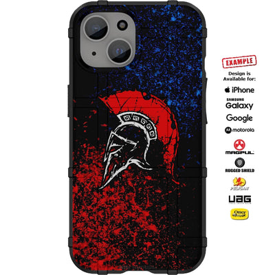 Fire and Police Red and Blue Spartan Custom Printed Case Design for Apple, Samsung, Google & Motorola Phone Models