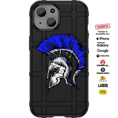 Red or Blue Spartan Custom Printed Case Design for Apple, Samsung, Google & Motorola Phone Models