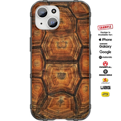 Real Tortoise Turtle Shell Camouflage Custom Printed Case Design for Apple, Samsung, Google & Motorola Phone Models