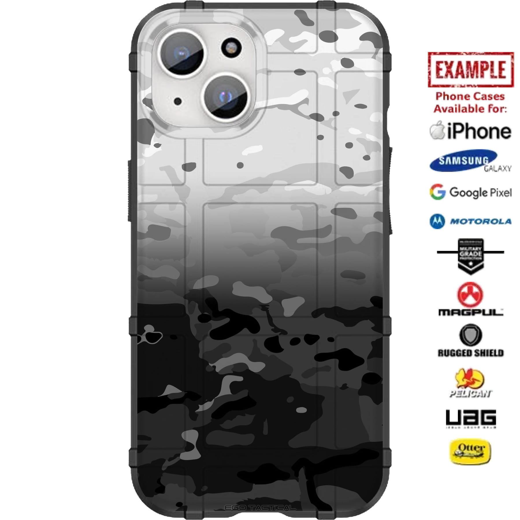 Multicam Alpine fade to Multicam Black Camouflage Custom Printed Case ...