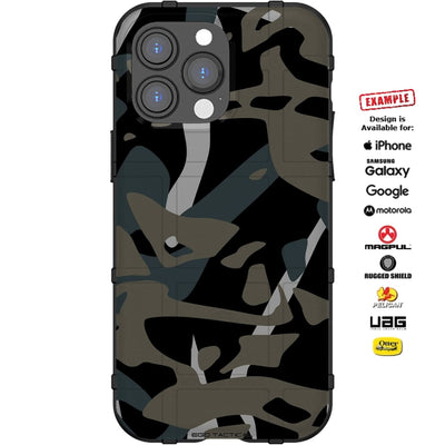Via Grey Camo Print Custom Printed Case Design for Apple, Samsung, Google & Motorola Phone Models