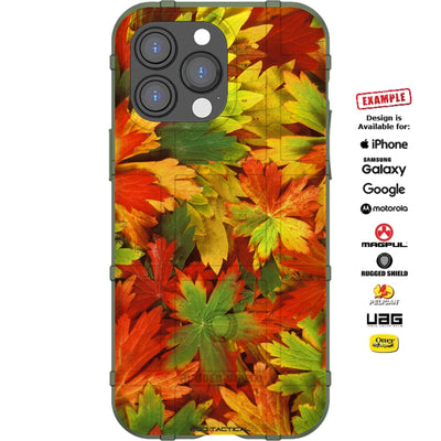 Fall Leaves Foliage Camouflage Pattern Custom Printed Case Design for Apple, Samsung, Google & Motorola Phone Modelss