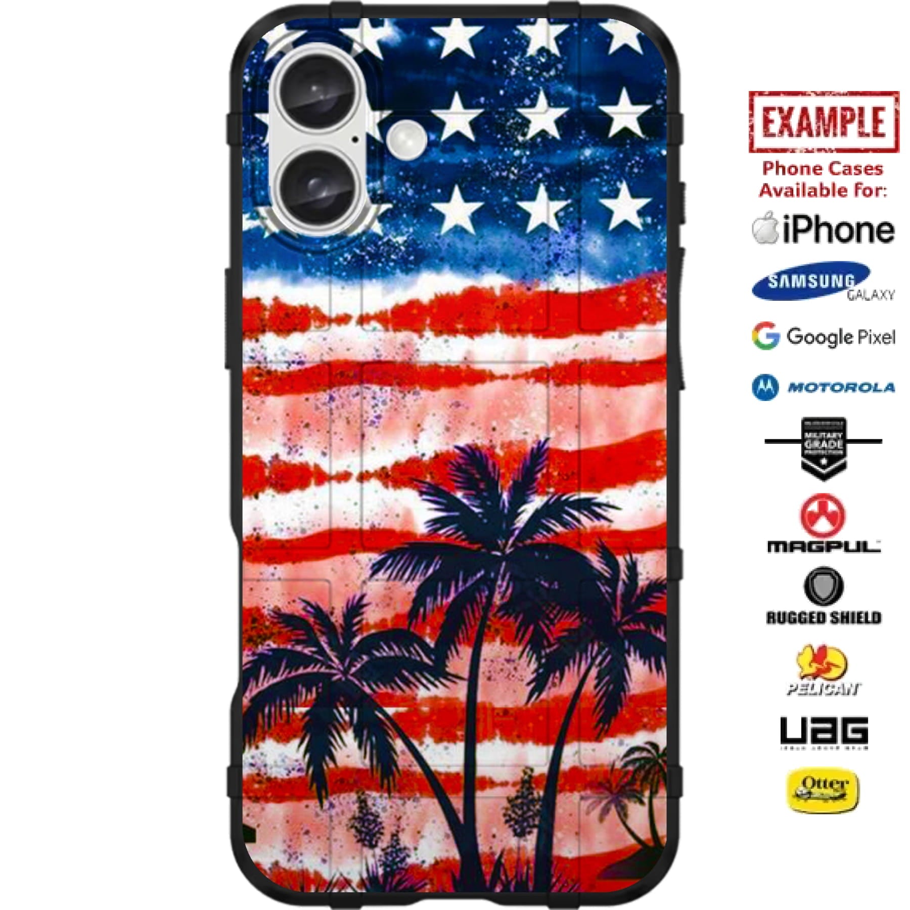 4th of July 2025 Tropical Beach Special Edition Custom Printed Case De ...