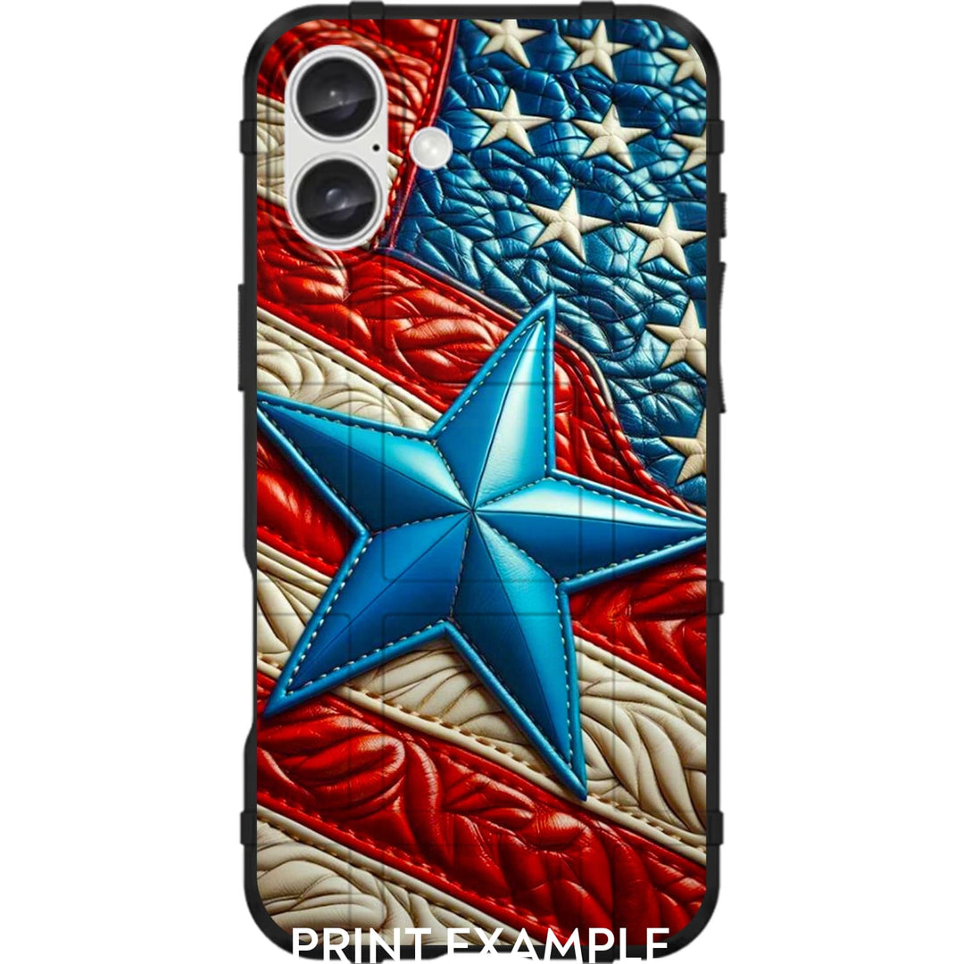 American Flag Hero Leather Suit Custom Printed Case Design for