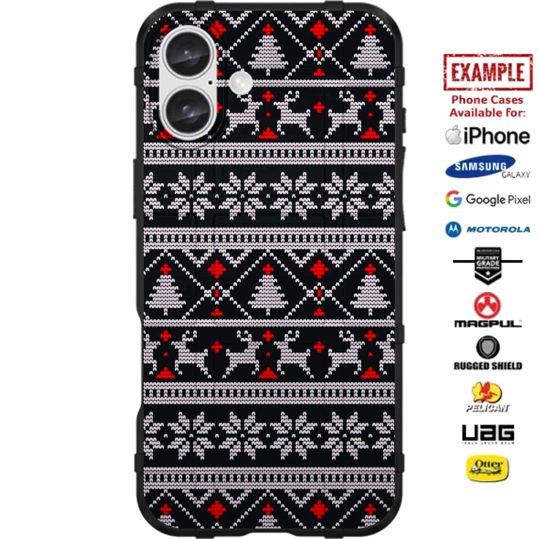 Christmas Black Ugly Sweater Custom Printed Case Design for Apple, Sam – EGO Tactical Christmas Black Ugly Sweater Custom Printed Case Design for Apple, Sam – EGO Tactical
