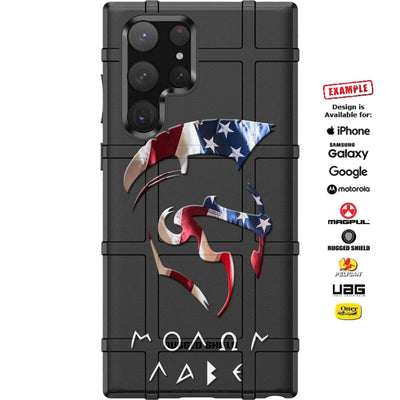US Flag, Black or White Spartan Molon Labe Custom Printed Case Design for Apple, Samsung, Google & Motorola Phone Models