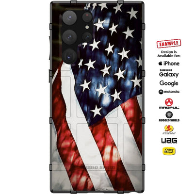 Flag Day 2024 Special Edition/ Specially Priced Waving US Flag Custom Printed Case Design for Apple, Samsung, Google & Motorola Phone Models