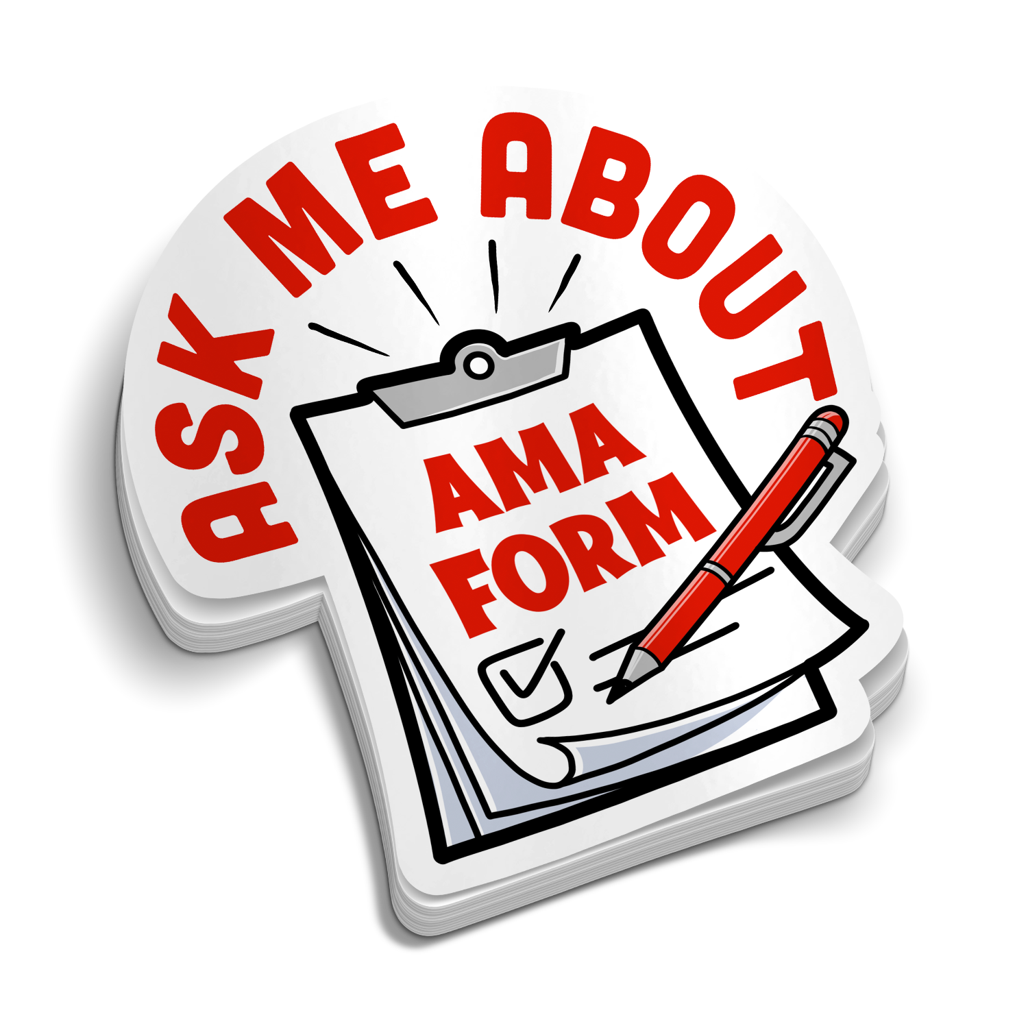 Ask Me About AMA Forms Sticker – EGO Tactical