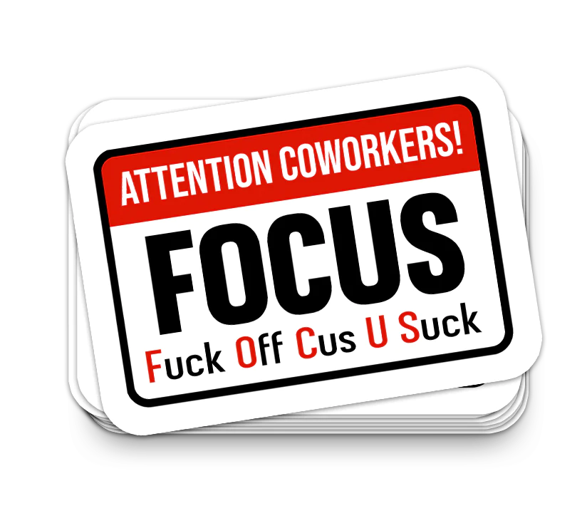 Focus Sticker - Funny Tumbler Stickers – EGO Tactical