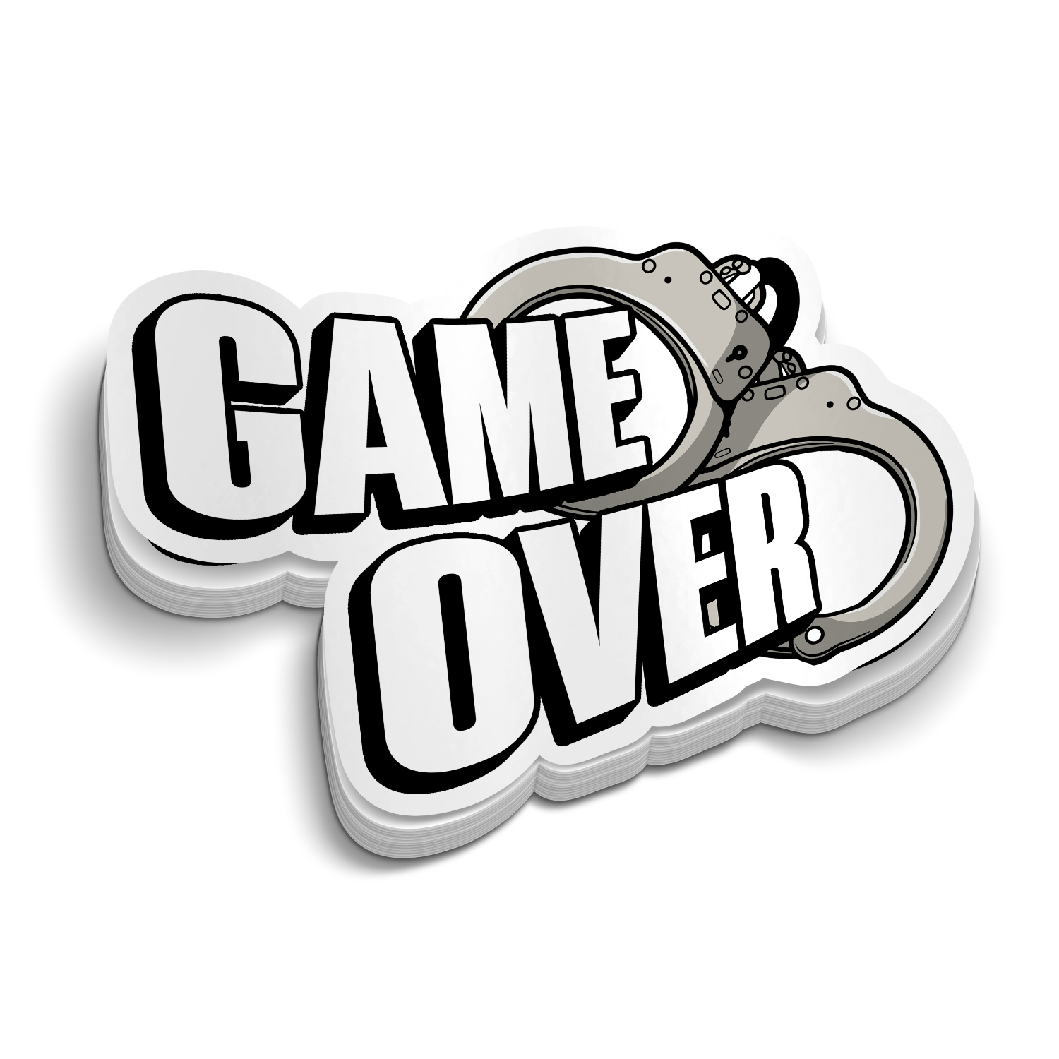 Game Over Hand Cuffs Police Sticker – EGO Tactical