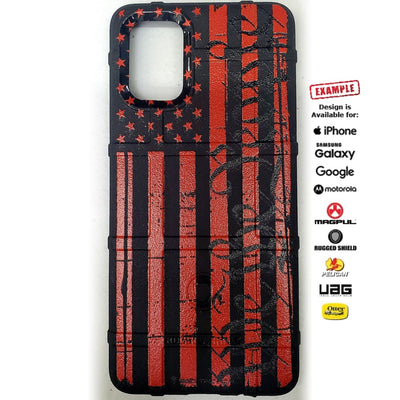 Clearance - Rugged Shield We The People Assaulting Forward Tattered Red Subdued Flag (Samsung A71 4G