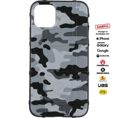 Clearance - Custom Uv-Laser Printed Apple Iphone 11 Pro Max White Snow Camo (One-Off Sample)