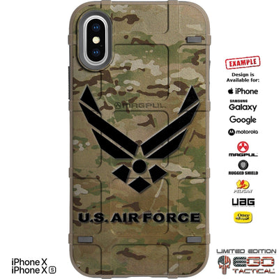 Air Force Logo on Multicam OCP Camouflage Custom Printed Case Design for Apple, Samsung, Google & Motorola Phone Models