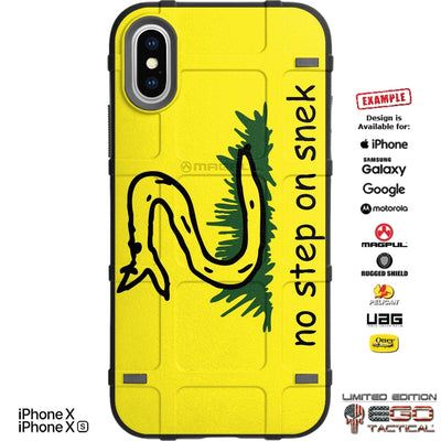 NO STEP ON SNEK / Don't Tread on Me Parity, Yellow Gadsden Flag Custom Printed Case Design for Apple, Samsung, Google & Motorola Phone Models