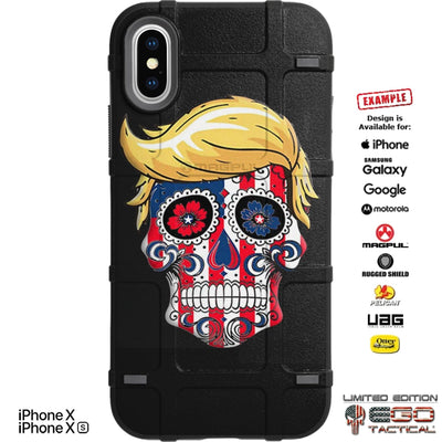 Trump De Los Muertos Sugar Skull Design Custom Printed Case Design for Apple, Samsung, Google & Motorola Phone Models