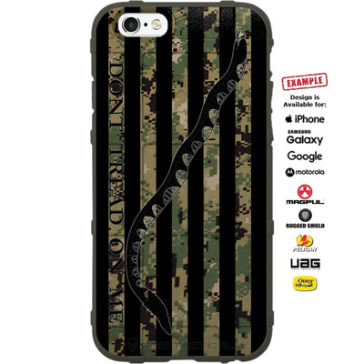 NWU Type 3 Navy Don't Tread on Me Patch Subdued US American Flag Custom Printed Case Design for Apple, Samsung, Google & Motorola Phone Models