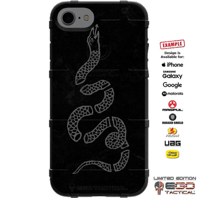 Benjamin Franklin's Join or Die Snake on Black Custom Printed Case Design for Apple, Samsung, Google & Motorola Phone Models