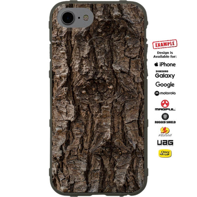 Tree Bark Woodgrain Pattern Print Custom Printed Case Design for Apple, Samsung, Google & Motorola Phone Models