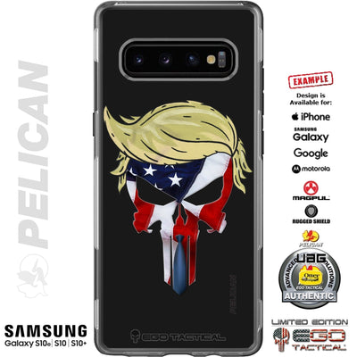 Trump Hair US American Flag Punisher Design Custom Printed Case Design for Apple, Samsung, Google & Motorola Phone Models