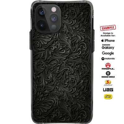 Aesthetic Black Texture Custom Printed Case Design for Apple, Samsung, Google & Motorola Phone Models