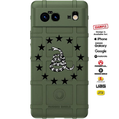 13 Stars Gadsden Snake Don't Tread on Me Custom Printed Case Design for Apple, Samsung, Google & Motorola Phone Models