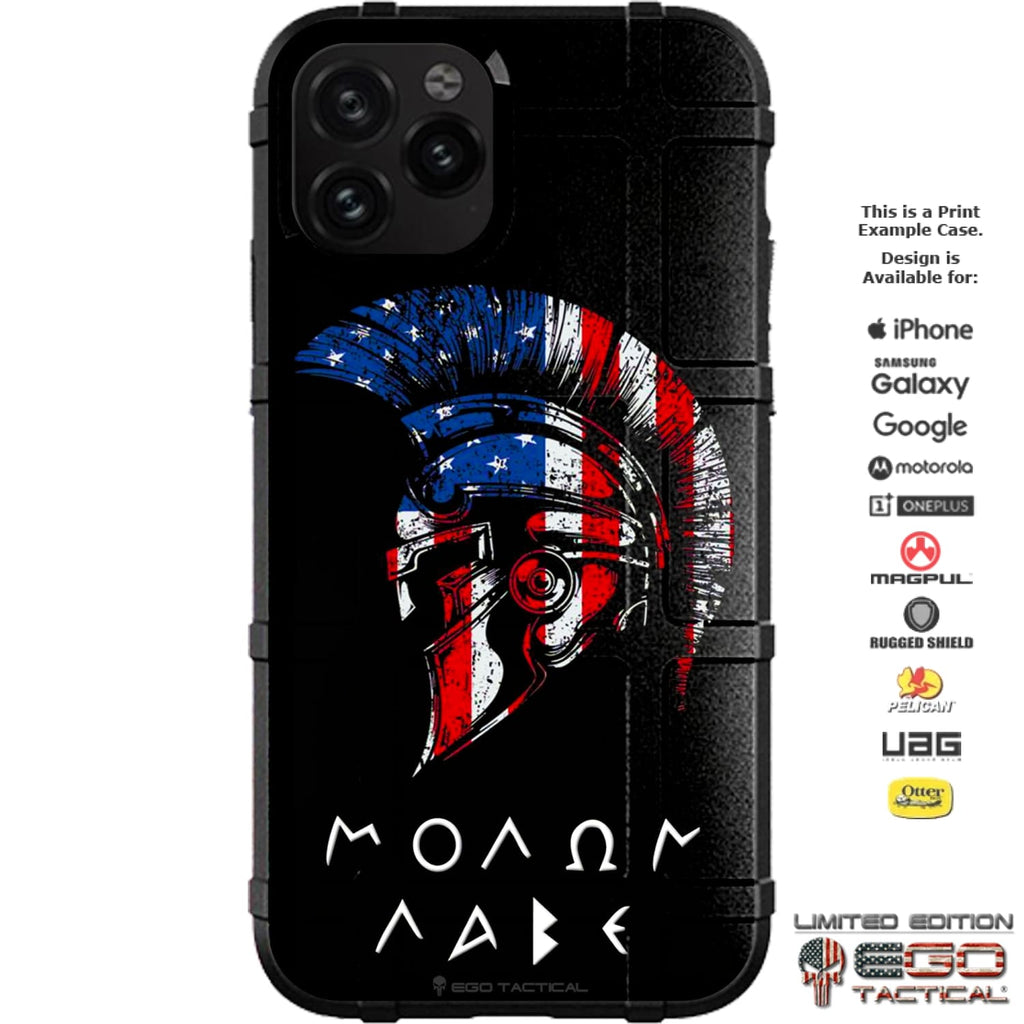 US Flag Spartan Molon Labe Custom Printed Android Apple Phone Case Design