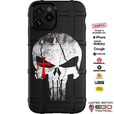 Red Templar Crosshairs Punisher Custom Printed Case Design for Apple, Samsung, Google & Motorola Phone Models