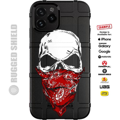 Multi-Colored Bandanna Skull Bandit Custom Printed Case Design for Apple, Samsung, Google & Motorola Phone Models