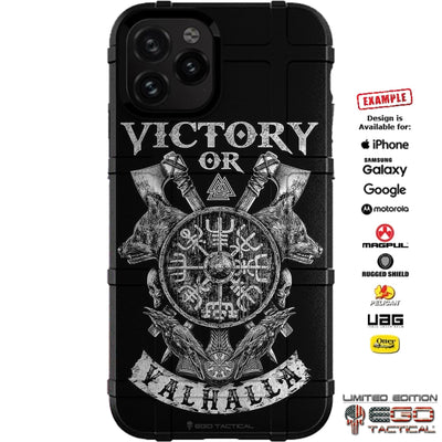 Victory or Valhalla Viking Norse Custom Printed Case Design for Apple, Samsung, Google & Motorola Phone Models