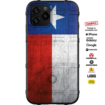 Weathered Texas State Flag Custom Printed Case Design for Apple, Samsung, Google & Motorola Phone Models