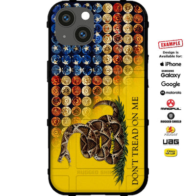 2A American Freedom Bullet Flag Shotgun Shells Dont Tread On Me Custom Printed Phone Case