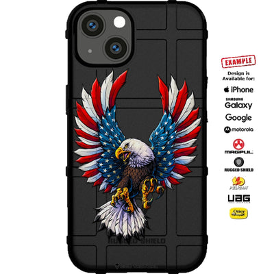 American Eagle U.S. Flag Wings Design Custom Printed Case Design for Apple, Samsung, Google & Motorola Phone Models