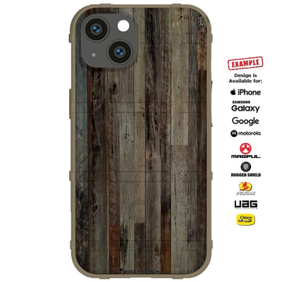 Barn Wood Planks Print Custom Printed Case Design for Apple, Samsung, Google & Motorola Phone Models