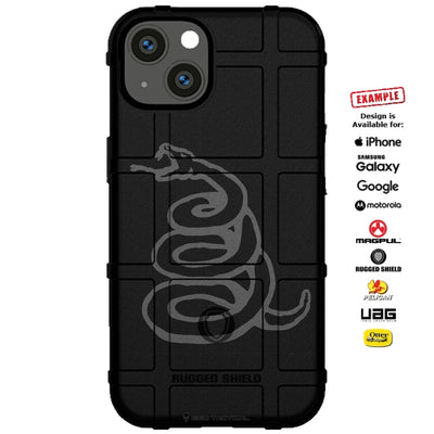 Black Coiled Snake on Black Custom Printed Case Design for Apple, Samsung, Google & Motorola Phone Models
