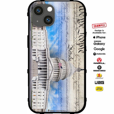 US Capital Building, We the People Constitution Custom Printed Case Design for Apple, Samsung, Google & Motorola Phone Models