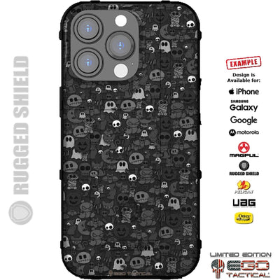 Ghost Skulls Pattern Custom Printed Case Design for Apple, Samsung, Google & Motorola Phone Models