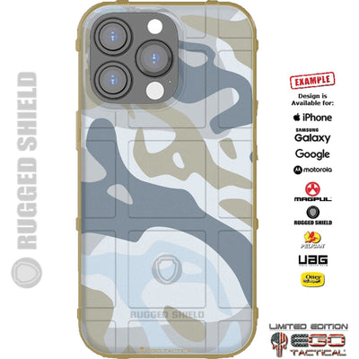 Beach Camouflage Tan Blue Custom Printed Case Design for Apple, Samsung, Google & Motorola Phone Models