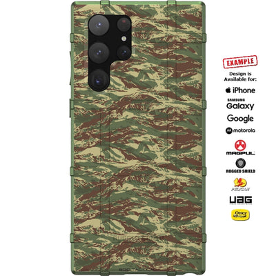 Rhodesian Brushstroke Tigerstripe Jungle Camouflage Custom Printed Case Design for Apple, Samsung, Google & Motorola Phone Models