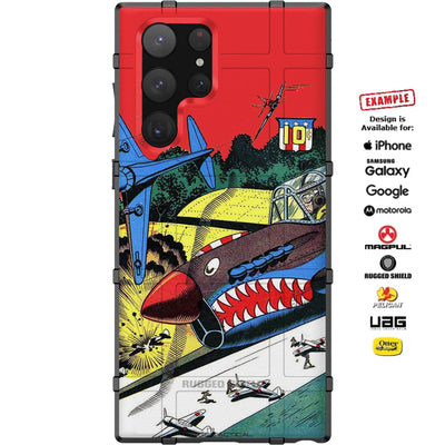 Warplane Animated WWII Aircraft Art Custom Printed Case Design for Apple, Samsung, Google & Motorola Phone Models