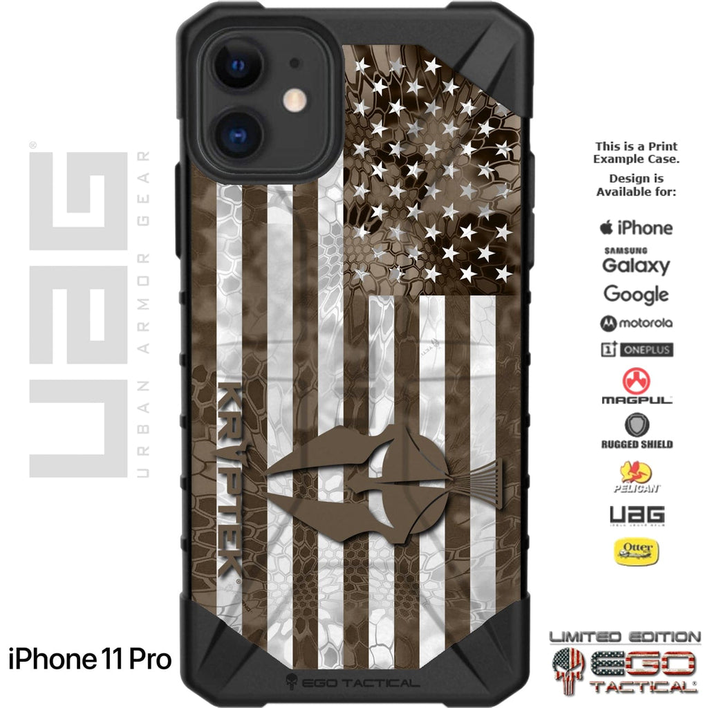 Kryptek FDE Tan Khaki Camouflaged US Flag Custom Printed Android Apple Phone Case Design